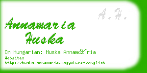 annamaria huska business card